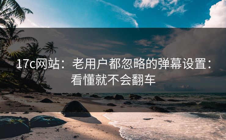 17c网站:老用户都忽略的弹幕设置:看懂就不会翻车
